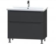 Тумба підлогова Aquarius Pola 90 графіт з умивальником Комо 90