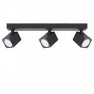 ВИТРИНА! Спот Victoria Lighting 3x35 Вт GU10 черный Shark/PL3 black