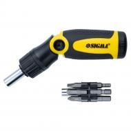 Отвертка со сменными насадками Sigma с реверсом ломаная + биты 12шт CrV 4001961