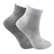 Набір шкарпеток для дівчаток Premier Socks середні ажурні р. 16–18 сірий / білий