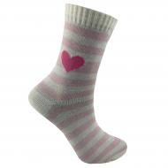 Шкарпетки дитячі для дівчаток Premier Socks Смужки з серцем р. 23-25 молочний / рожевий