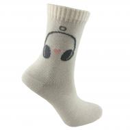 Шкарпетки дитячі для дівчаток Premier Socks Навушники з серцем р. 22–24 молочний