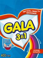 Стиральный порошок для ручной стирки Gala 3 в 1 Яркие цвета 0,4 кг