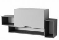 Полка навесная Lion. Краш 1250x350 мм антрацит/серая мышка