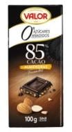 Чорний шоколад VALOR з мигдалем 85% 100 г