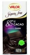 Чорний шоколад VALOR без цукру 85%
