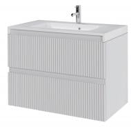 Тумба підвісна Aquarius Apollo біла з умивальником Lux 80