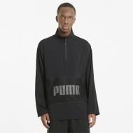 Ветровка мужская демисезонная Puma TRAIN GRAPHIC 1 2 ZIP JACKET 52012001 р.L черная