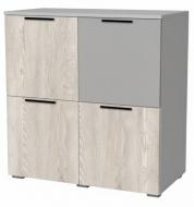 Тумба напольная Lion. Краш 4дв 820x860x430 мм серая мышка/серая мышка/самоа дымчатый