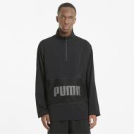 Ветровка мужская демисезонная Puma TRAIN GRAPHIC 1 2 ZIP JACKET 52012001 р.XL черная