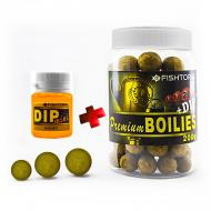 Бойлы Fishtoria насадочные Premium Boilies 14.18.20мм + DIP 20мл мед 200 г