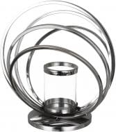 Свічник скляний Demna срібло 28х25х29 см