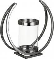 Подсвечник стеклянный Demna серебро 28х11х27 см Подсвечник стеклянный Demna серебро 28х11х27 см