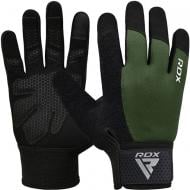 Рукавички для кросфіту RDX GYM WEIGHT LIFTING GLOVES W1 FULL ARMY GREEN р. L зелений