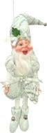 Декорація новорічна Ельф з підвіскою біло-сріблястий 40 см