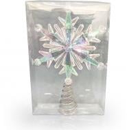 Верхушка для елки Снежинка 23х32 см прозрачный Верхушка для елки Снежинка 23х32 см прозрачный