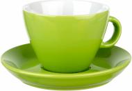 Чашка для кофе с блюдцем 200 мл зеленая