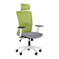 Крісло AMF Art Metal Furniture Uran White HR сірий/салатовий
