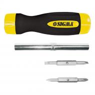 Викрутка Sigma + подовжувач + біти 4 шт CrV 4002041