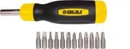 Отвертка Sigma c реверсом и трещоткой + биты 12 шт CrV 4002051