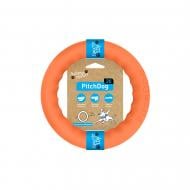 Іграшка для собак PitchDog кільце для апортування d 20 см помаранчеве