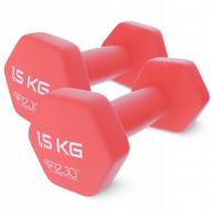 Гантели виниловые 4fizjo Classic 2 x 1,5 кг (P-5907739311962) красный