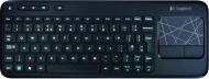 Клавиатура беспроводная Logitech Touch Keyboard K400 USB (920-003133) black