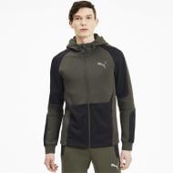 Джемпер Puma EVOSTRIPE FZ Hoodie 58346770 р. L зелений