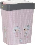 Контейнер для мусора Алеана Девочки 18 л розовый/серый 121067