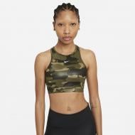 Бра Nike W NK DF SWSH HN CAMO BRA DD1199-222 р.M хаки Бра Nike W NK DF SWSH HN CAMO BRA DD1199-222 р.M хаки