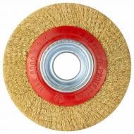 Щетка проволочная дискообразная Ø 150 мм Ø 32 мм (латунированная) Sigma 9012341