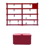 Стенд пожежний 1200x930x430 мм з щитом відкритого типу стаціонарний + ящик для піску