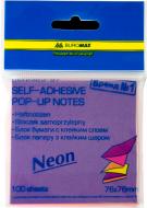 Бумага для заметок 76х76 мм 100 листов гирлянда неон Buromax
