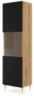 Витрина BIM Furniture Ravenna 1д 2150х600х420 мм золотой / черный матовыйдуб артизан (RAVENNA_B_FOILED_MDF_GLASS_CAS)