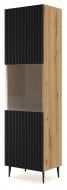 Витрина BIM Furniture Ravenna 1д 2150х600х420 мм черный матовый / черный матовыйдуб артизан (RAVENNA_B_FOILED_MDF_GLASS_CAS)