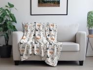 Плед Frannel Funny Cats 160x200 см серый/молочный La Nuit