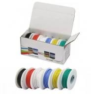 Провод силиконовый Profix 1x0,08 28AWG (0,08 кв.мм 16 жил) 6 цветов x 15 м медь луженая