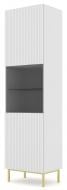 Витрина BIM Furniture Ravenna 1д 2170х600х420 мм золотой / белый матовый (RAVENNA_B_FOILED_MDF_GLASS_CAS)