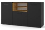Комод BIM Furniture Anette 1510x860x440 мм черный матовый/дуб артизан (ANETTE_L_151_CM_DA) Комод BIM Furniture Anette 1510x860x440 мм черный матовый/дуб артизан (ANETTE_L_151_CM_DA)