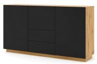 Комод BIM Furniture Aura 1640x890x410 мм дуб артизан/черный матовый (AURA_KOM2D4S_DA)