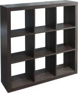 Книжкова шафа Inteo Кубус МІКС 3x3 (3D HDF) 1146x1146x1146 мм венге