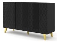 Комод BIM Furniture Diuna HG 1450x900x420 мм золотой/черный матовый (DIUNA_COM_145_3D_BM_BG_GL)