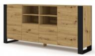 Комод BIM Furniture Mondi 1880x840x400 мм черный матовый/дуб артизан (MONDI_KOM_2D2K_188_DA)