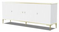 Комод BIM Furniture Petra 4д 1820x730x400 мм золотой/белый матовый (PETRA_CABINET_182_4D_WHITE_MAT)