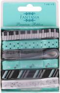 Набор лент из ткани Музыкальный подарок, 1 м  6 шт. Fantasia ribbon