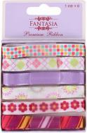 Набор лент из ткани Пурпурные сумерки, 1 м  6 шт. Fantasia ribbon