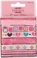 Набор лент из ткани Сладости, 1 м  6 шт. Fantasia ribbon