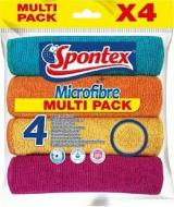 Набор салфеток SPONTEX Multi Pack4 микрофибра 4 шт. 30х30см 4 шт./уп. разноцветные