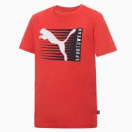 Футболка Puma Boys Cat Logo Tee 58539411 красный Футболка Puma Boys Cat Logo Tee 58539411 красный