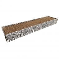 Когтеточка Croci ANIMALIER с принтом зебра и кошачьей мятой 48х12,5х5 см